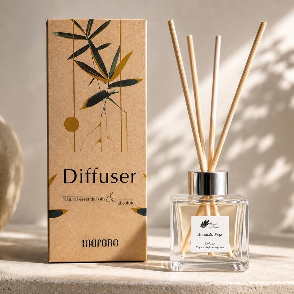 dyfuzor o zapachu ja艣minu i r贸偶y