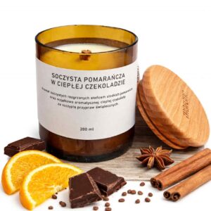 Ekologiczna 艣wieca sojowa Soczysta pomara艅cza w ciep艂ej czekoladzie