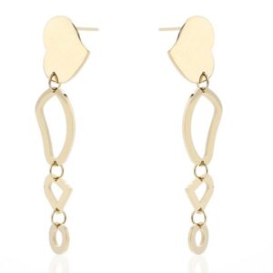 Kolczyki wiszące stal chirurgiczna romantic heart