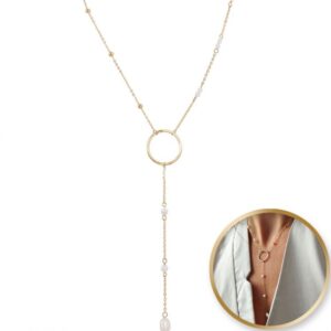 naszyjnik wiszące perełki