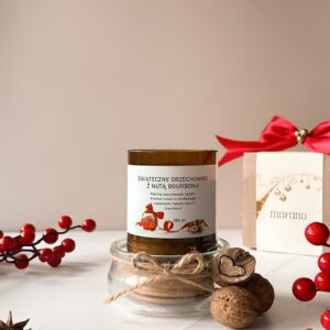 świeca świąteczny orzechowiec